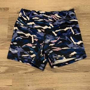 FLEO Women’s Blue Camo Workout Shorts
